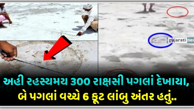 ચોંકાવનારી ઘટના – અહી રહસ્યમય 300 રાક્ષસી પગલાં દેખાયા, બે પગલાં વચ્ચે 6 ફૂટ લાંબુ અંતર હતું…