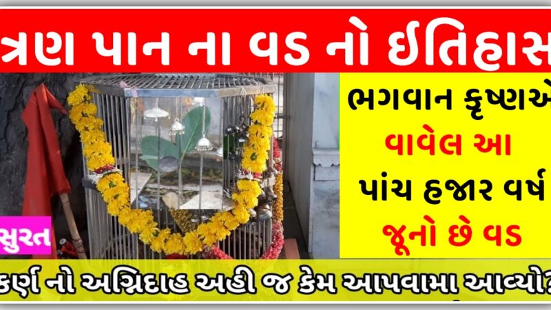 સુરત આવેલ ત્રણ પાન ના વડ નો ઈતિહાસ, જુઓ વિડિઓ