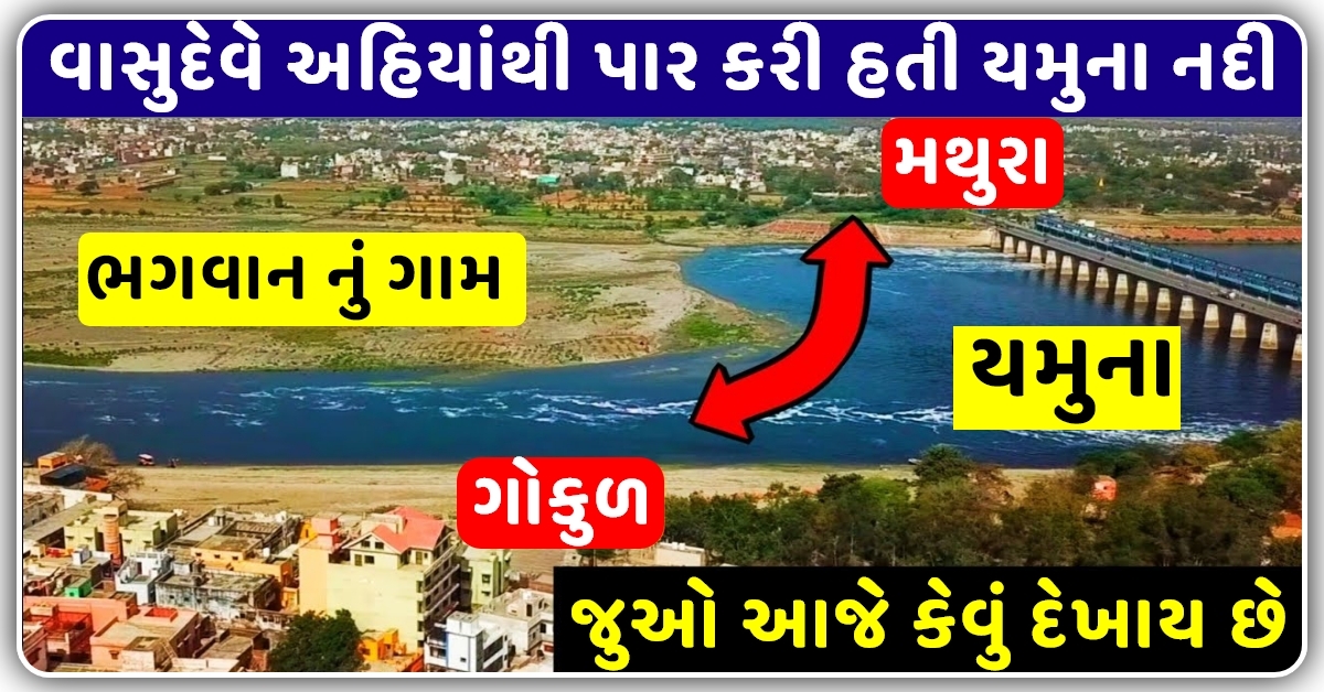 અહિયાંથી વાસુદેવે ભગવાન કૃષ્ણ ને લઇ ને પાર કરી હતી યમુના, આજે દેખાય છે આવી, જુઓ વીડિયો