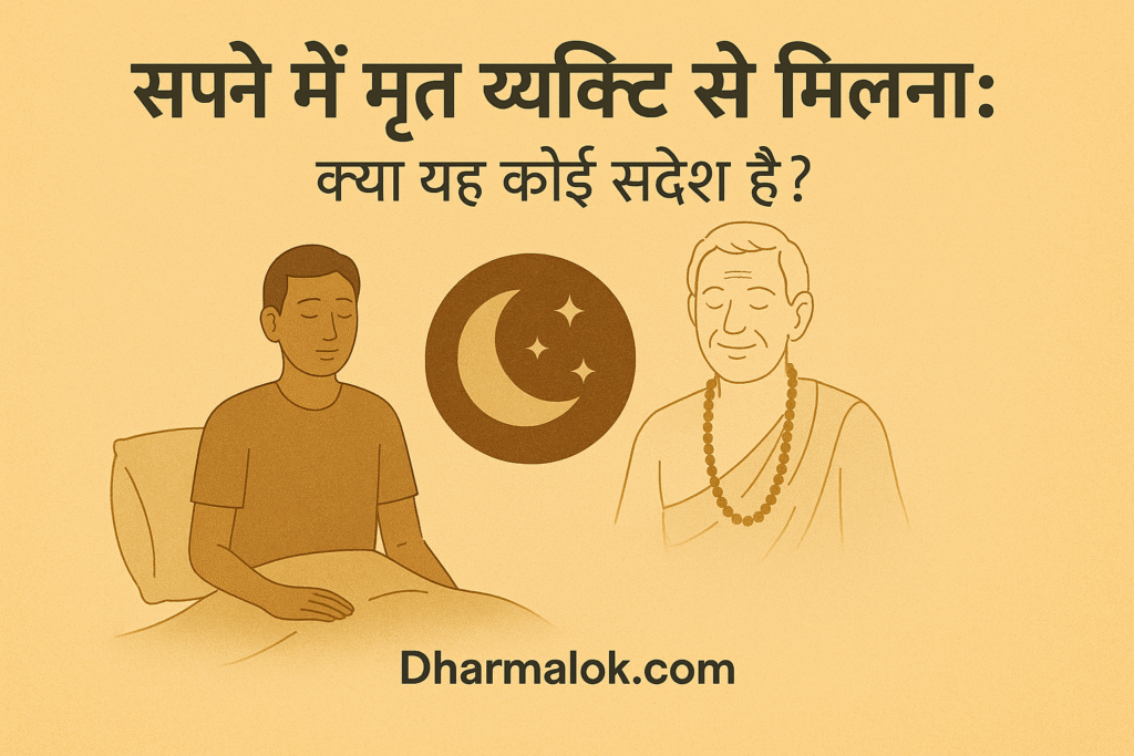 सपने में मृत व्यक्ति से मिलना: क्या यह संदेश है?